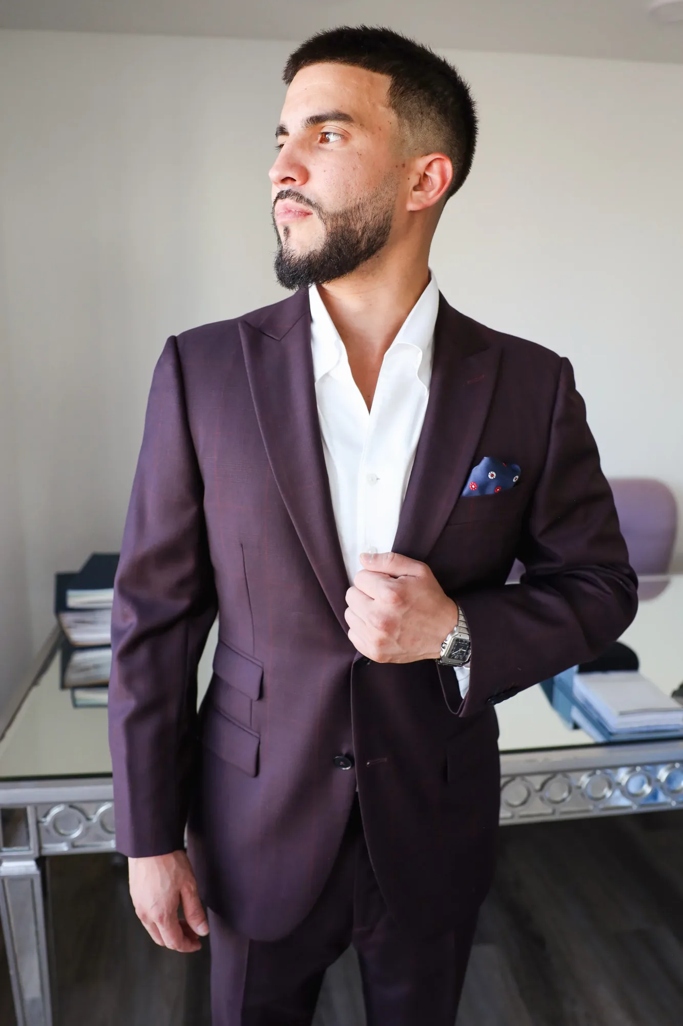 Maison Élevée — custom burgundy Delfino Preludio