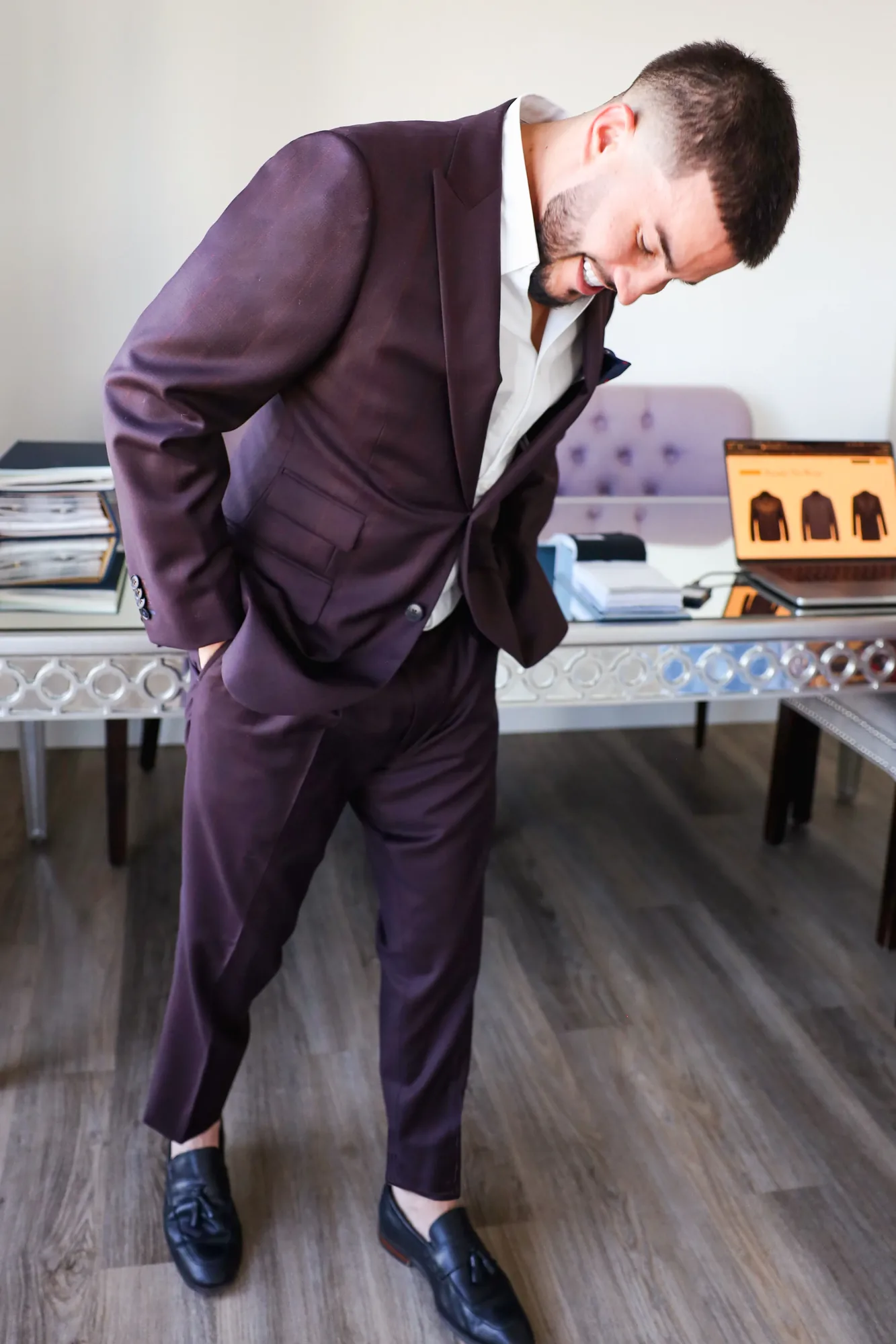 Maison Élevée — custom burgundy Delfino Preludio