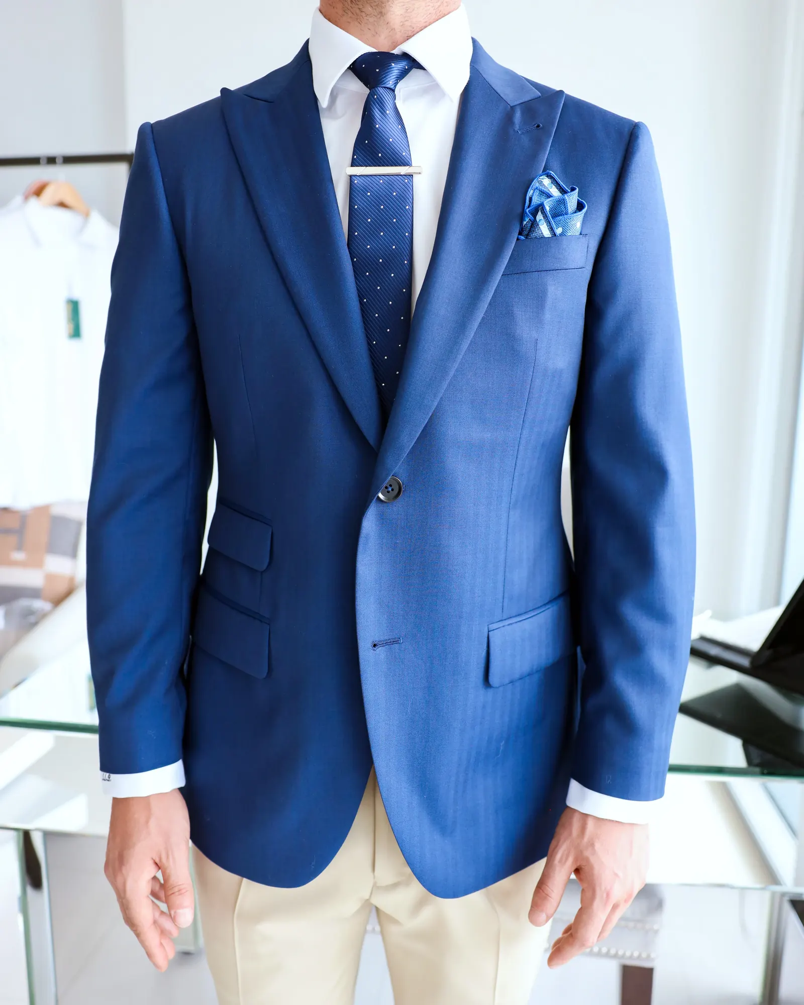 Maison Élevée — custom blue sport coat