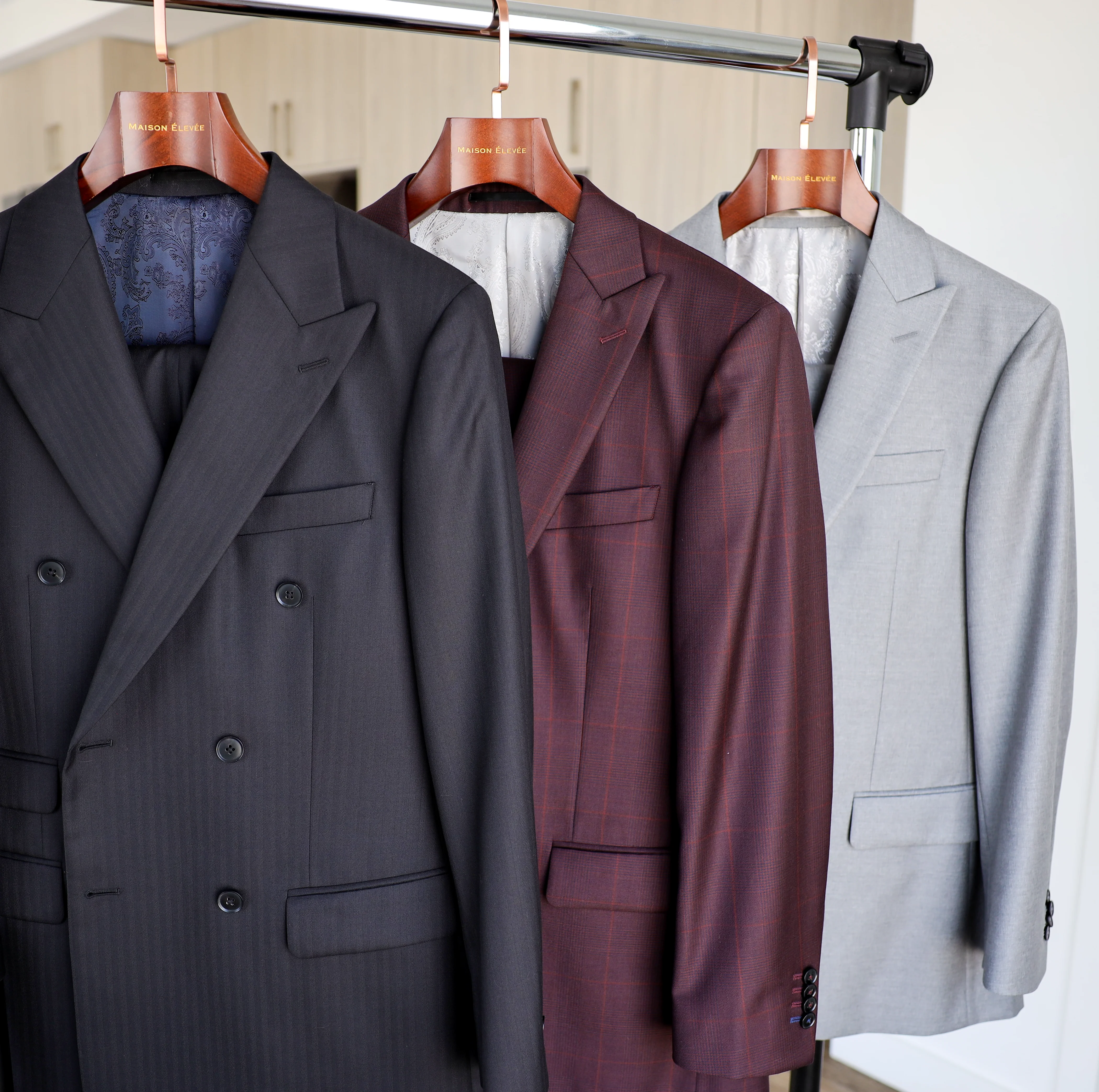 Finished Maison Élevée jacket, pressed and ready to wear
